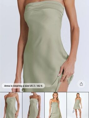 Princess Polly Phillipa Mini Dress Sage Green